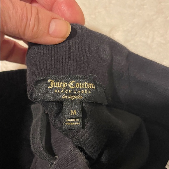 Juicy Couture Black Velvet Studded Jogger Set - Picture 3 of 3